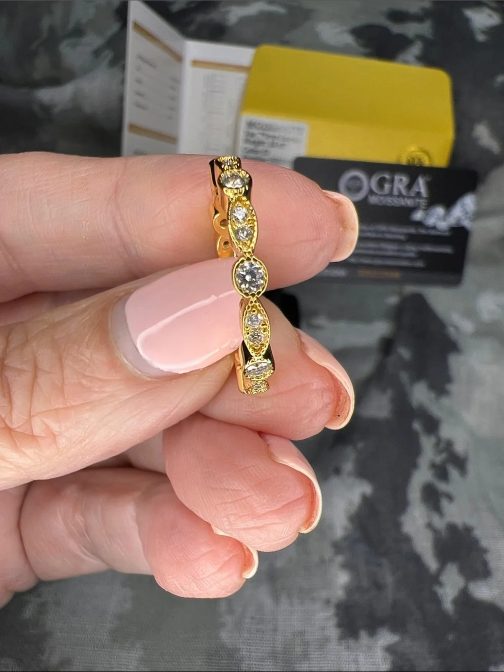 Gold-Tone Round Cut Ring - Yellow Gold